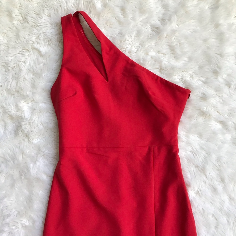 NWT Likely Red One Shoulder Cutout Lisette Dress - Picture 8 of 15
